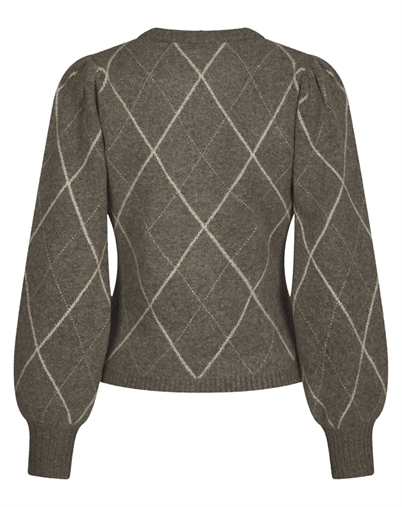 Neo Noir - Koteas Check Strikcardigan - Taupe